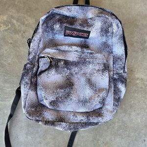 JanSport Textured Black and Gray Backpack Woman